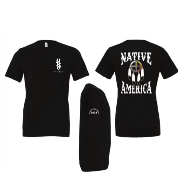 T Shirt, NATIVE AMERICA, Black, Santa Fe 2024